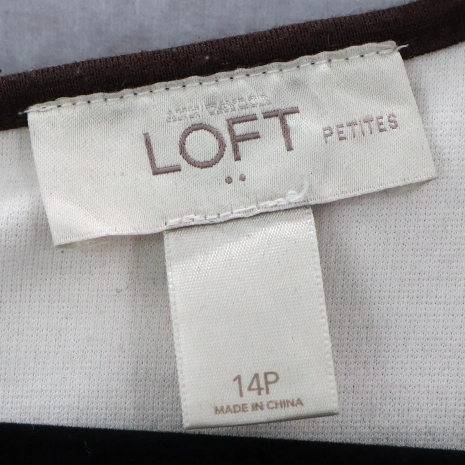 LOFT Colorblock Sheath Dress Sleeveless‎ Brown Cream Career Work Office 14P - Image 6