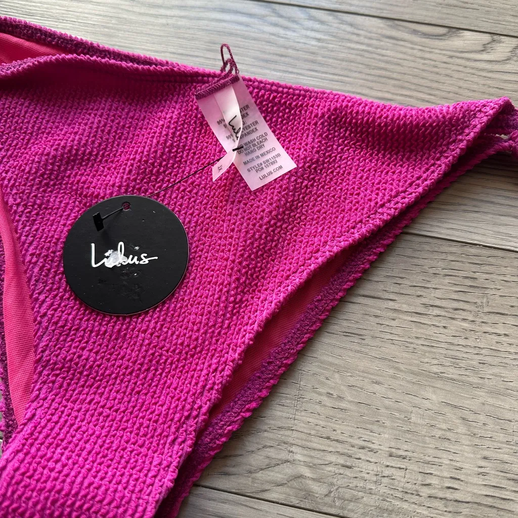 Lulus Magenta Swim Bottoms Pink Size XL - Image 3