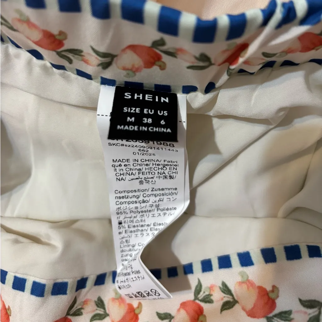 Women’s boho tropical Flower print casual pants Orange Size M - Image 8