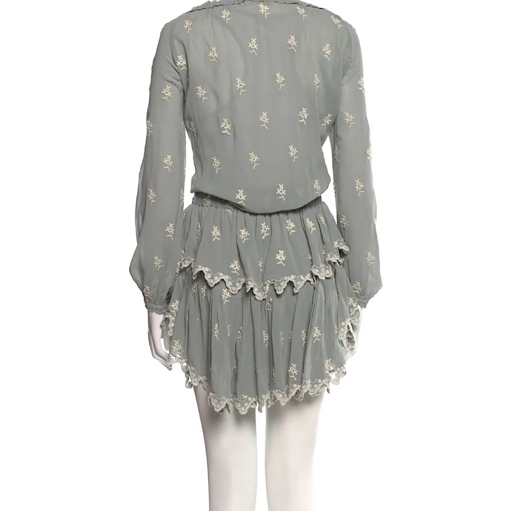 • LoveShackFancy popover silk mini dress small - Image 5