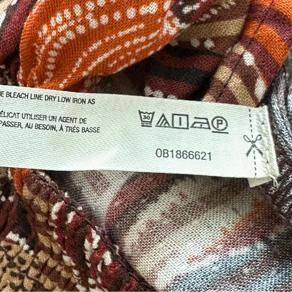 Anthropologie By  Square-Neck Smocked cut out Multicolor Jumpsuit XS - Image 5