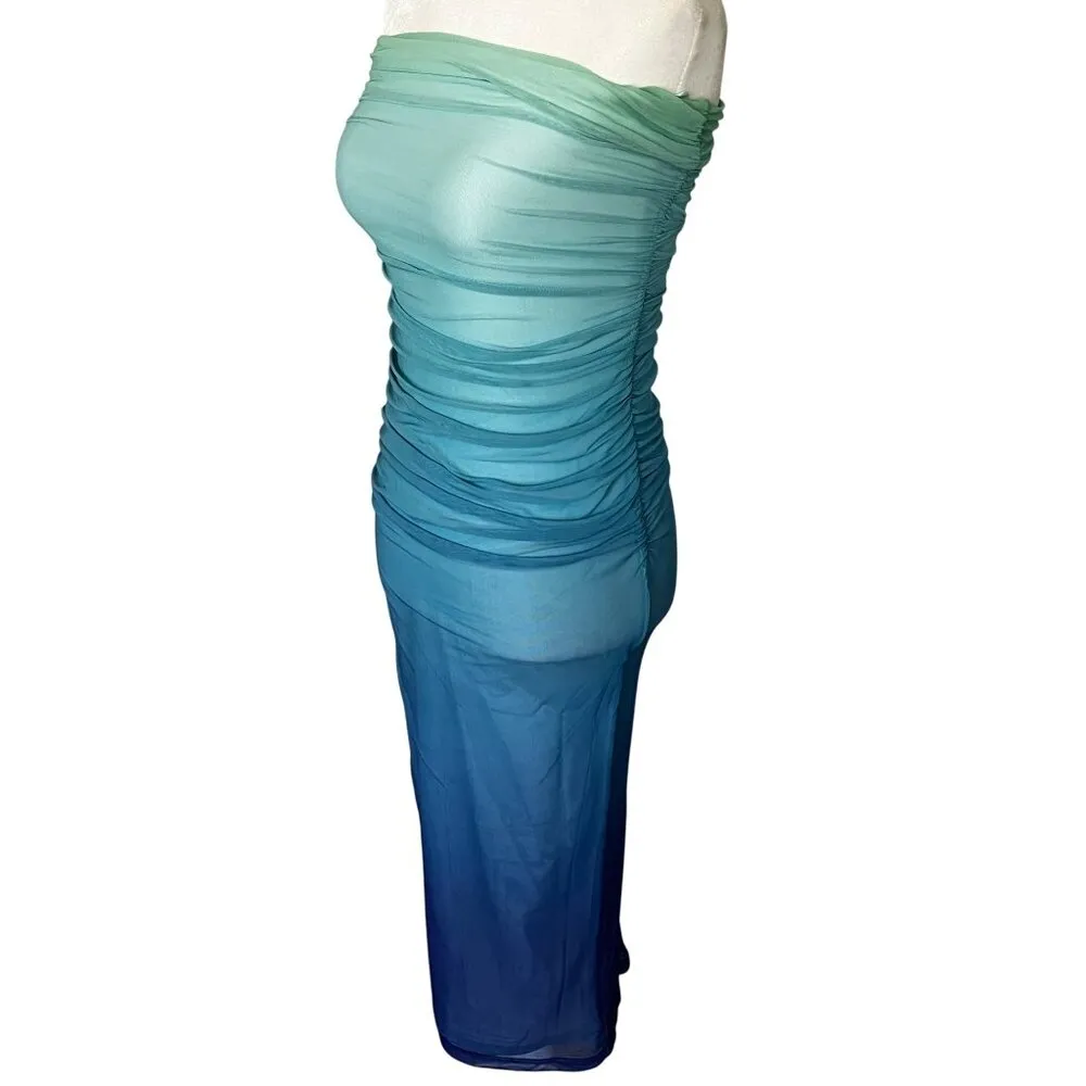 Runaway The Label Kendall Dress in Aqua Ombre XSmall New Womens Midi - Image 5