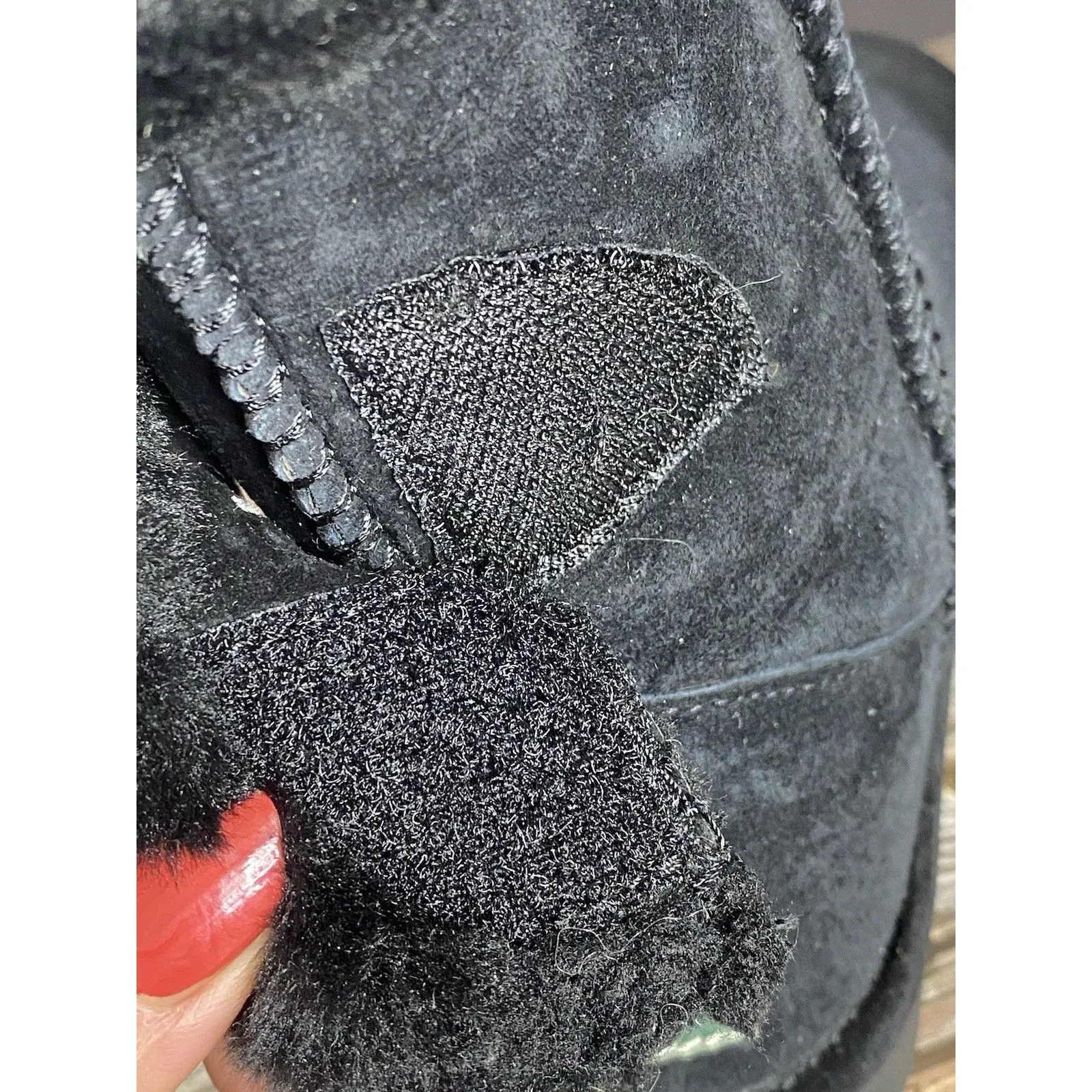 LAMO Suede & Faux Fur Shearling Black Ankle Boots Women's Size5 Brand NWOT Size 5 - Image 6