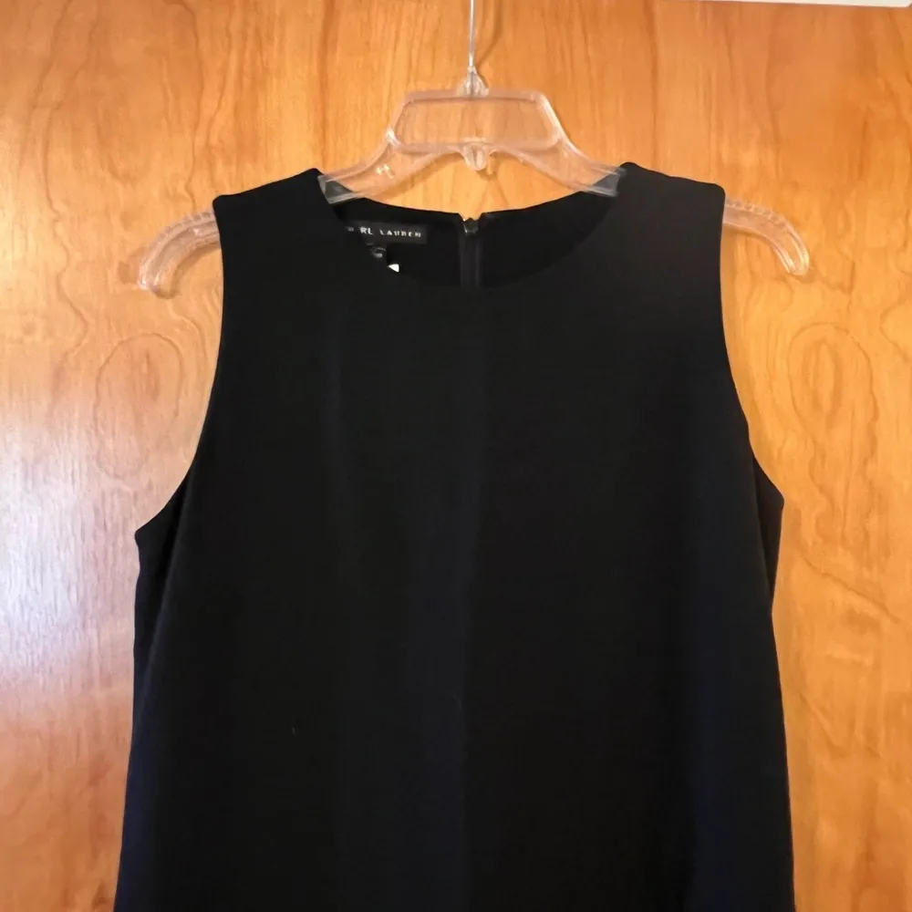 Ralph Lauren Black Dress A-Line Viscose Wool Blend Career Party NWT Size 12 $498 - Image 3