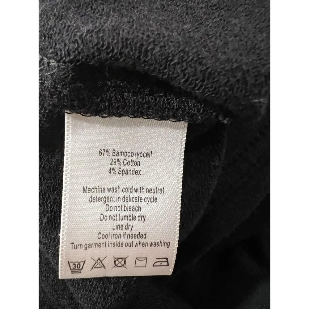 Alo Yoga Women's Cool Fit Bamboo Ruched Crop Pant‎ Size Large Black - Image 6