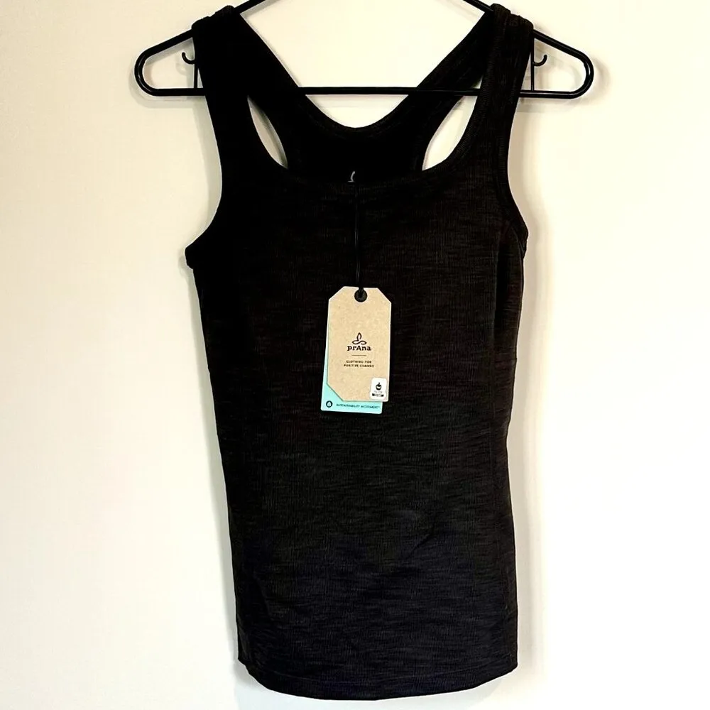 NWT Prana Becksa Tank in Black Heather - Size Extra Small - Image 2