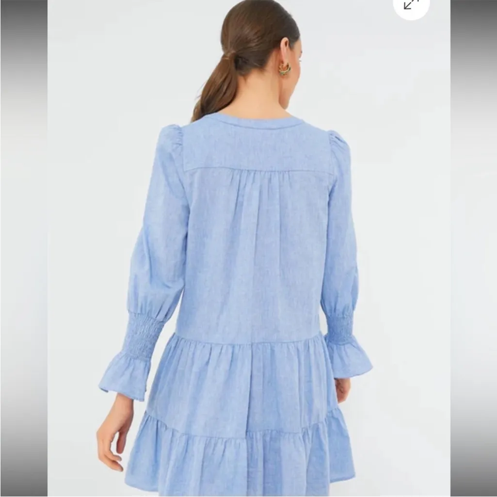 Tuckerneck Pomander Place Chambray Kenzo Dress Blue Size M - Image 2