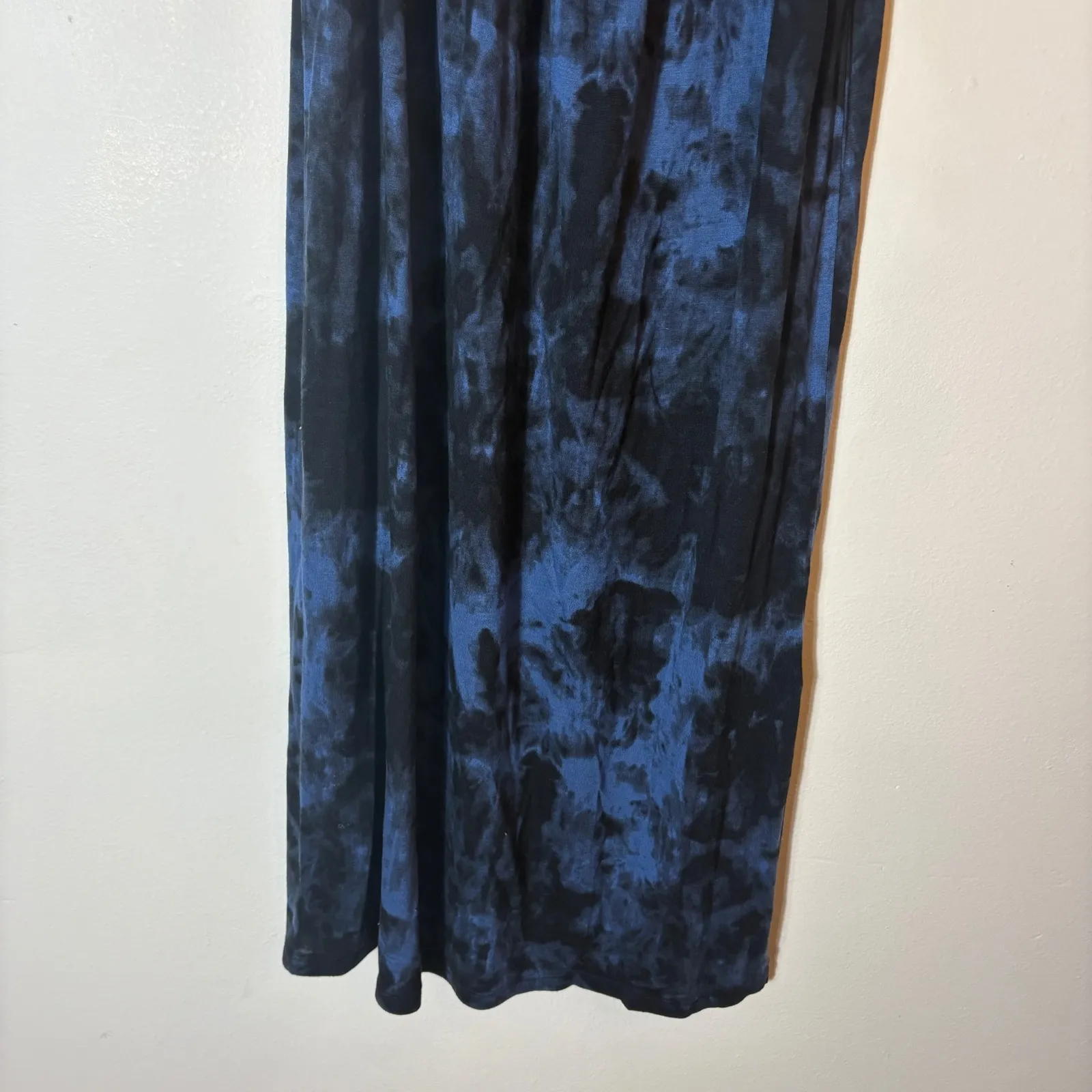 Michael Kors Dress XS Tie Dye Black Blue‎ Beaded Neck Sleeveless Casual Blue - Image 5