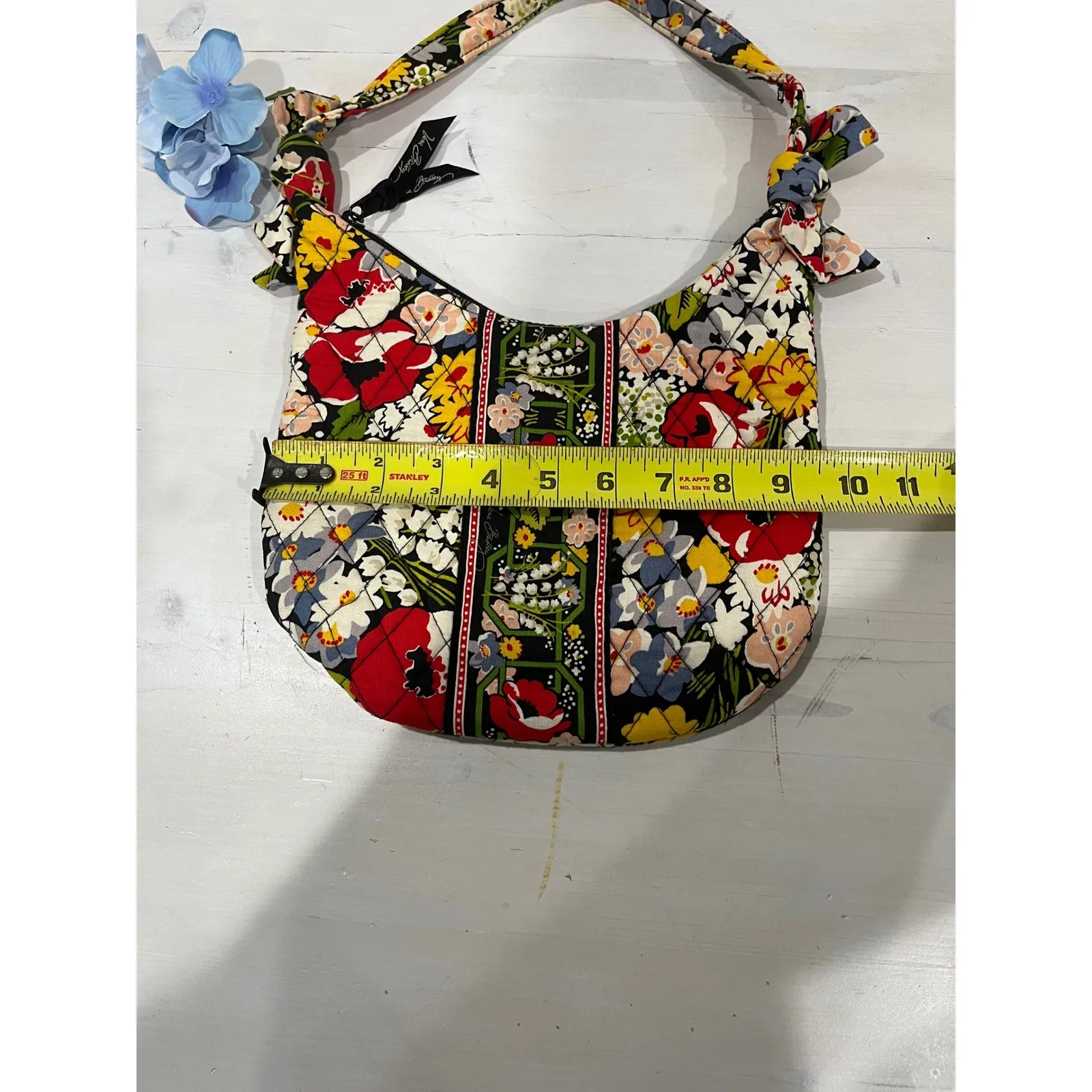 Vera Bradley Floral Quilted Hobo‎ Bag Purse Zip Top Colorful - Image 3