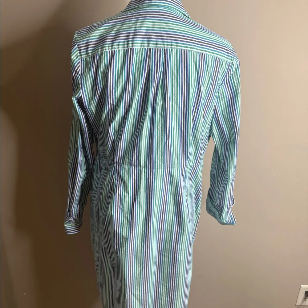 Calvin Klein Striped Button-Up Tie-Front shirt dress size 6 - Image 4