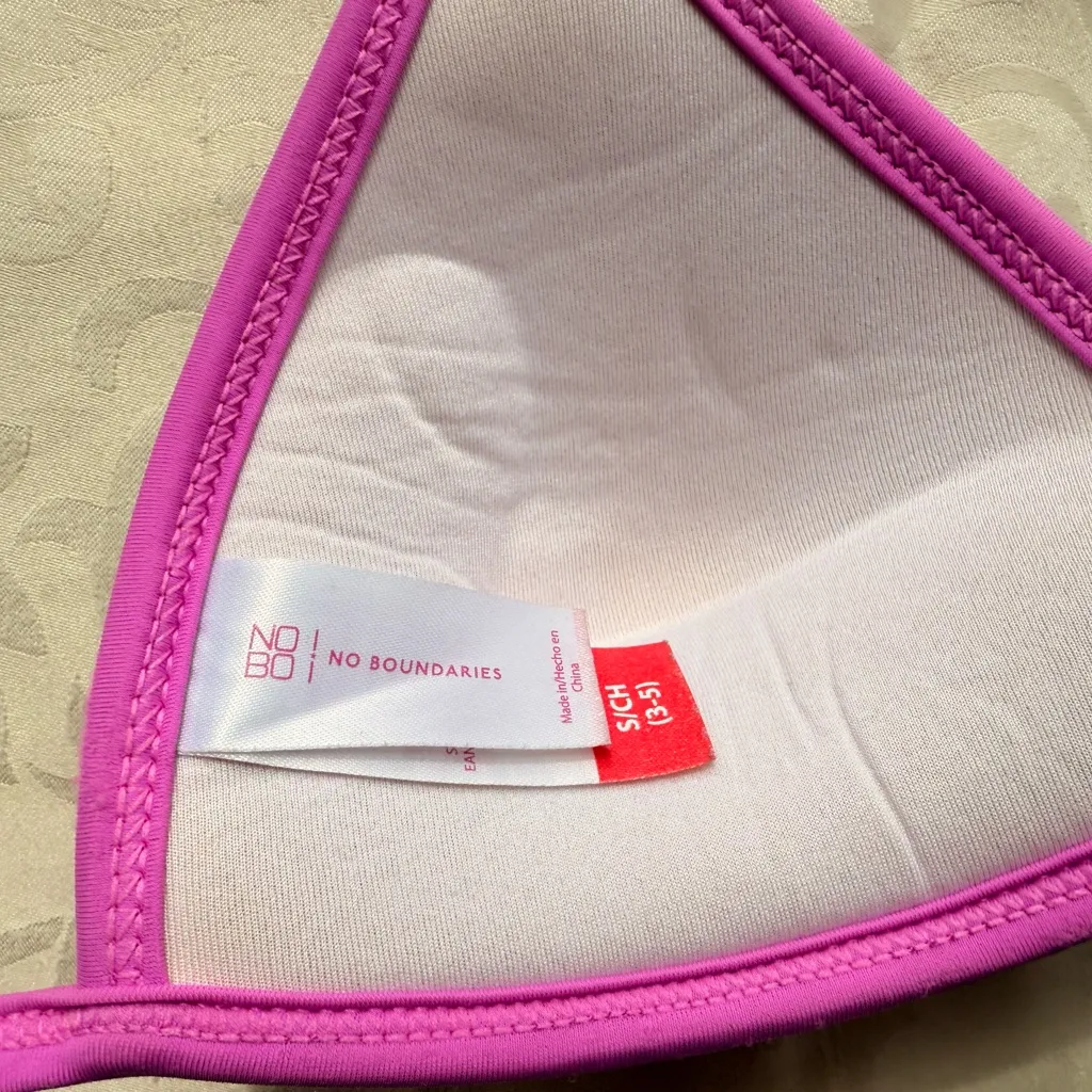 No Boundaries Women's Teal and Puple Bikini Set - Image 4