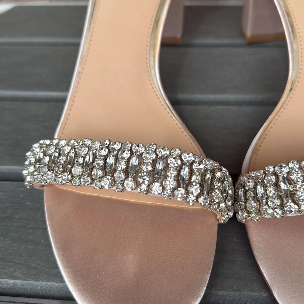 Jewel Badgley Mischka James Women's Heeled Sandals with Rhinestone Strap Size 10 - Image 4