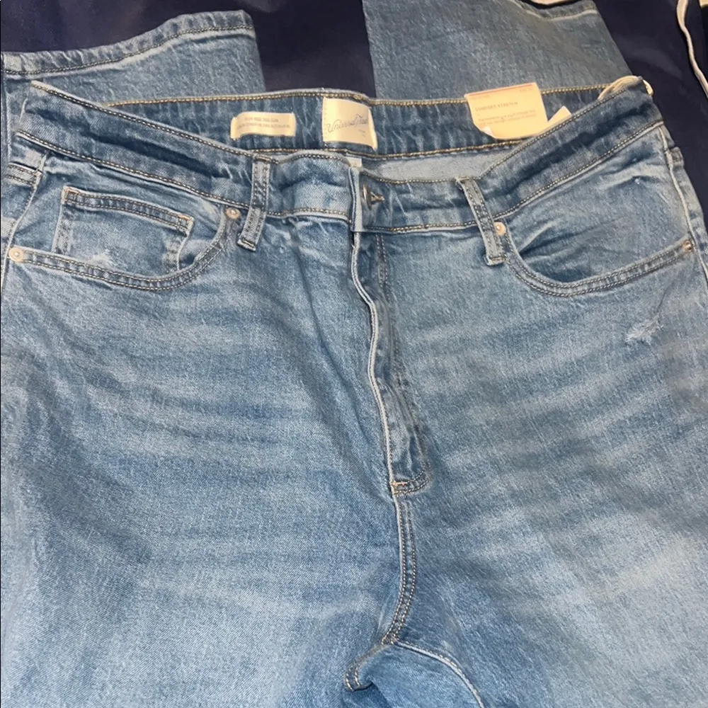 Universal Thread 90s Slim Jeans Women Size 20 Distressed Stretch Blue - Image 4