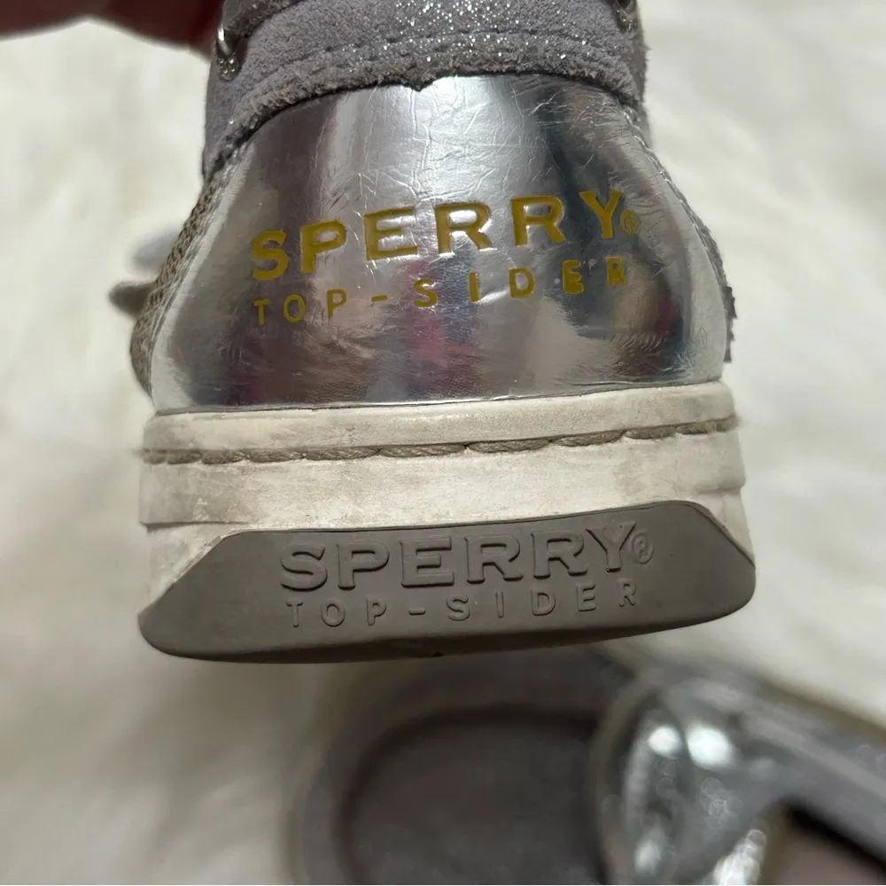 Sperry Metallic Silver Boat Shoes A3 - Image 3
