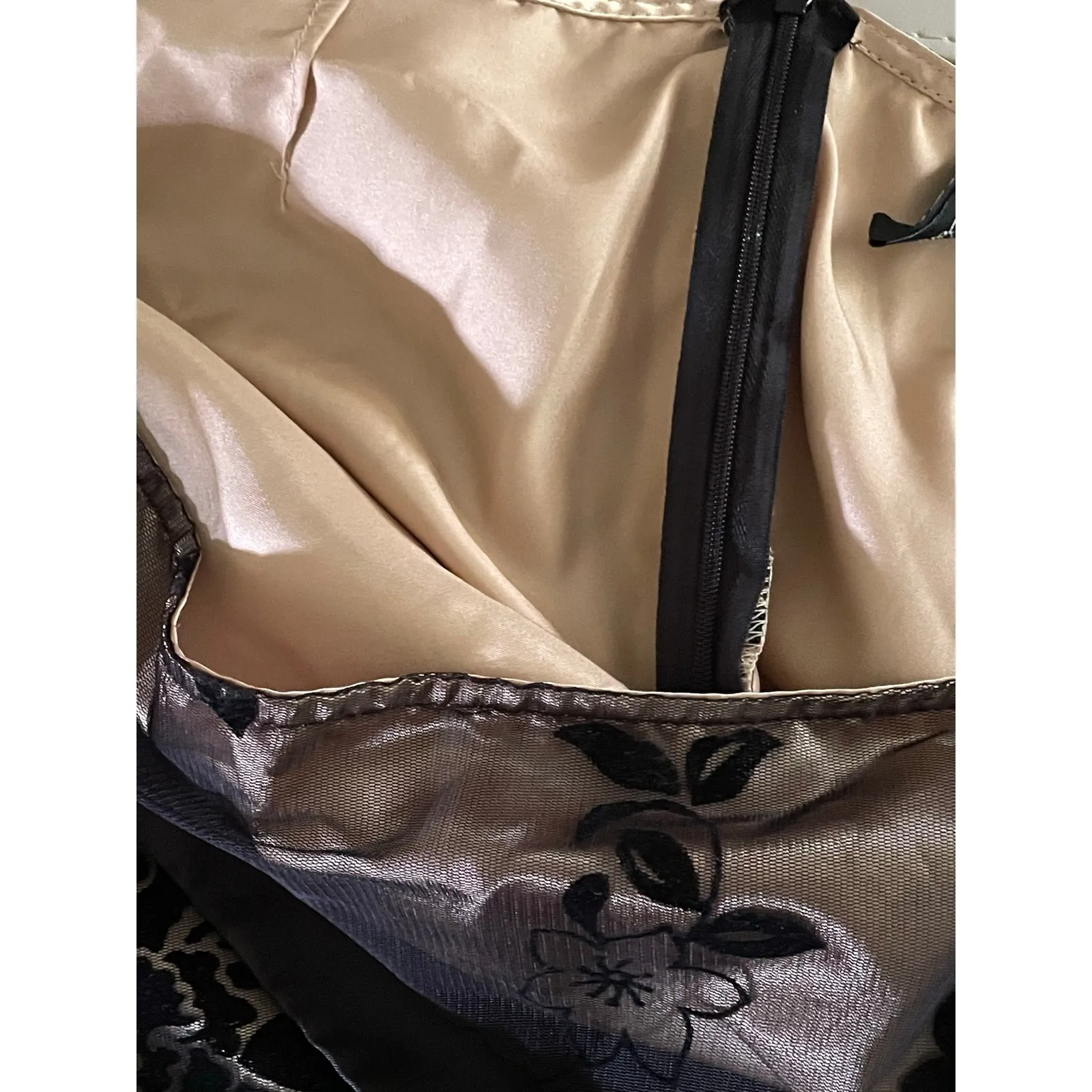 Y2K Heart Soul Mesh Velvet Overlay Gold Skirt with Sash Medium - Image 10