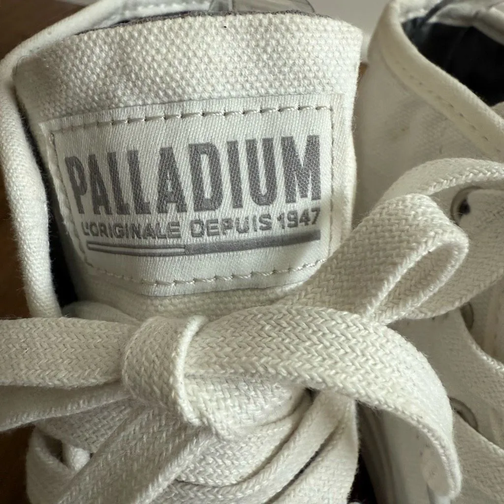 Palladium Pampa Hi Star White Chunky Lug Sole High Top Sneaker 7 - Image 4
