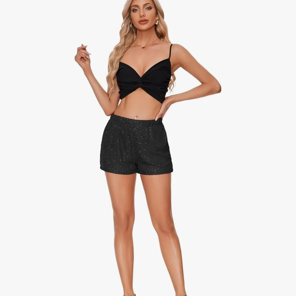 NWT Black Sequin Women's Shorts - Image 3
