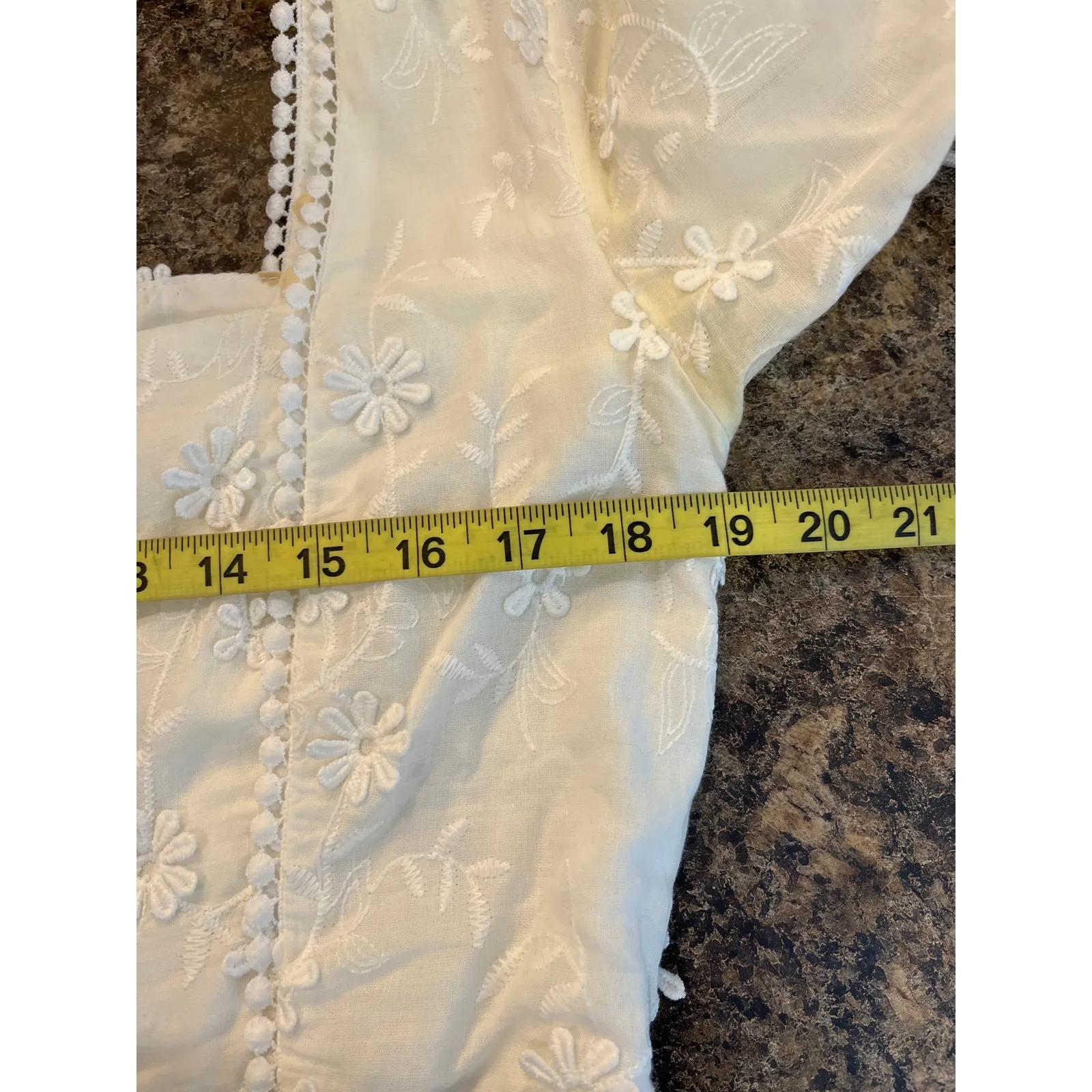 Showpo Fancy A Spritz Size 12 White Embroidered Square Neck Mini Dress - Image 11