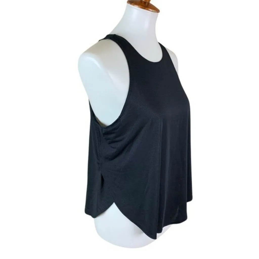Fabletics Flowy Black Athletic Tank Top Womens Size Small Racerback‎ Workout Gym - Image 2