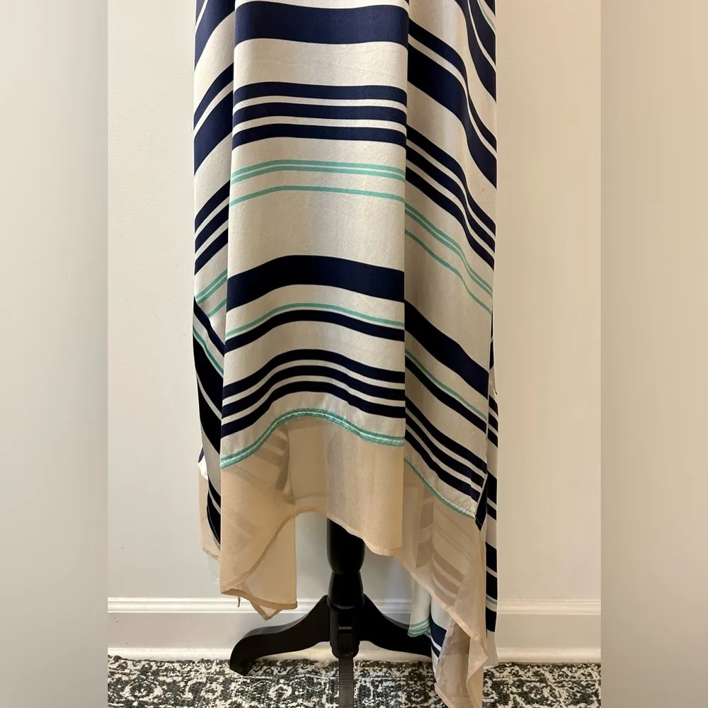 Adrienne Striped Silk Dress Size Medium - Image 7