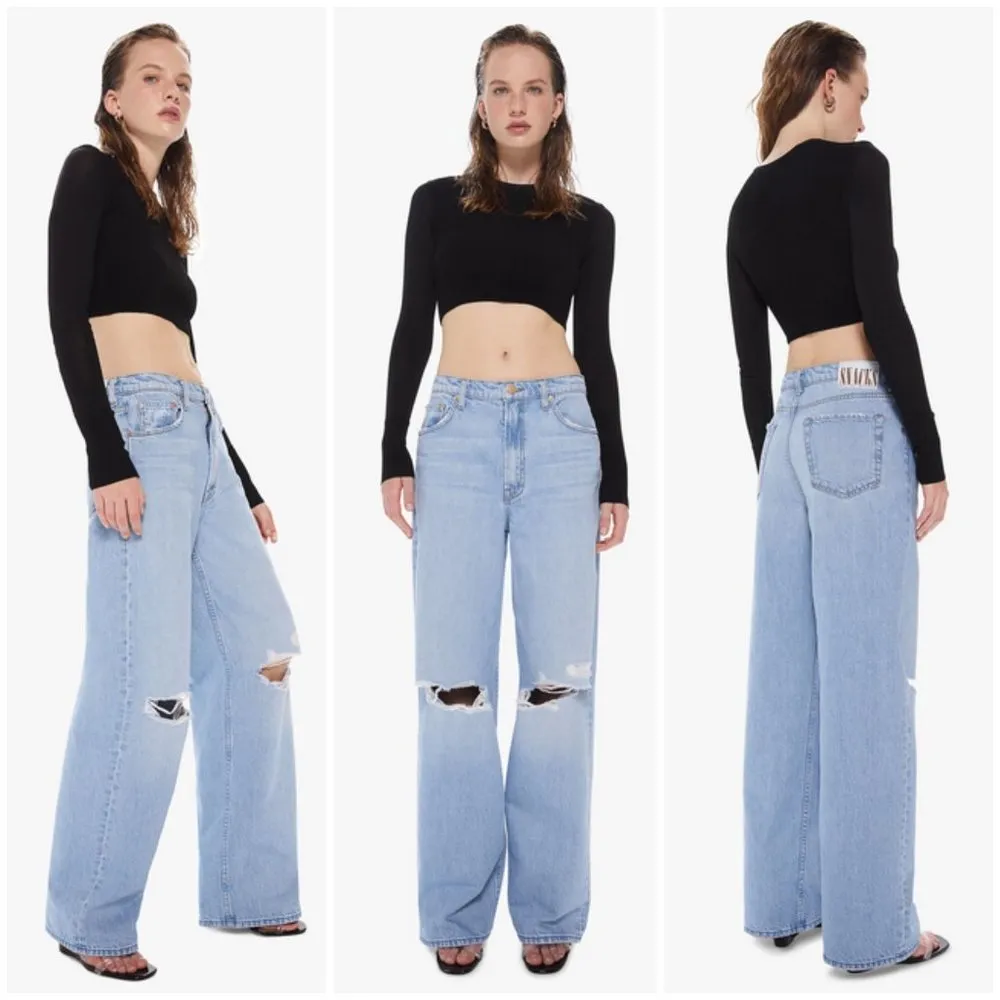 💕MOTHER SNACKS!💕 The Fun Dip Puddle Jeans ~ Lots Of Nibbles 26 NWT - Image 9