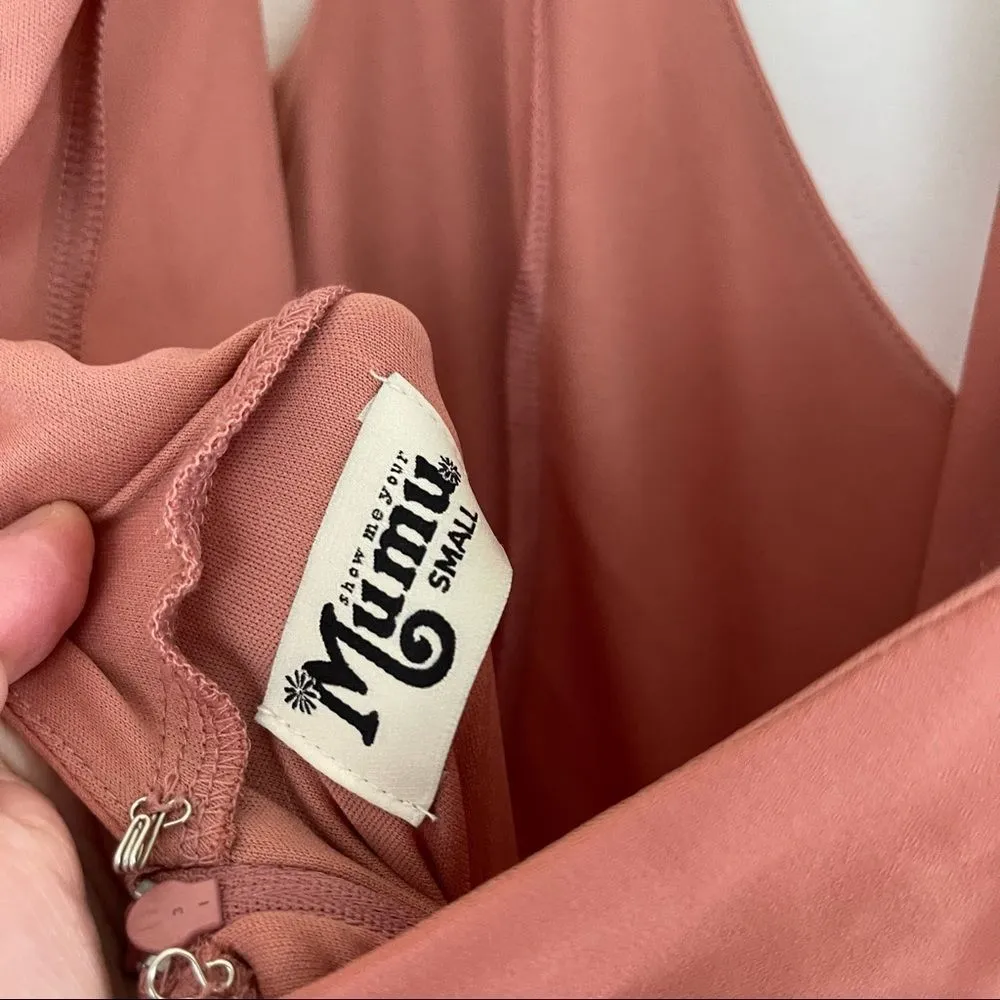 Show Me Your Mumu Jen Maxi Dress Rustic Mauve Crisp - Image 9