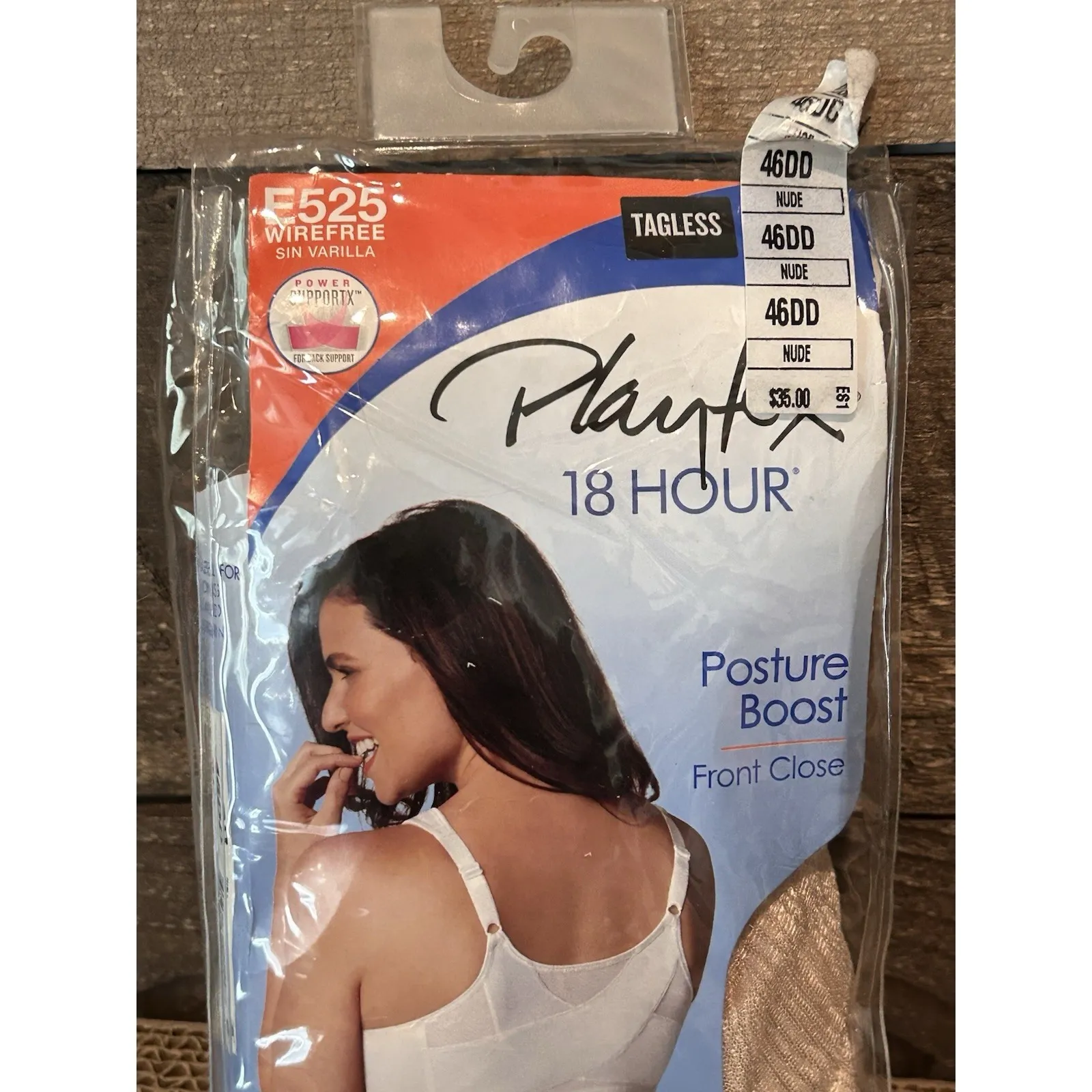 E525 Playtex Posture Boost Bra 18 Hour Front Close Back Support Comfort Bra 46DD - Image 2