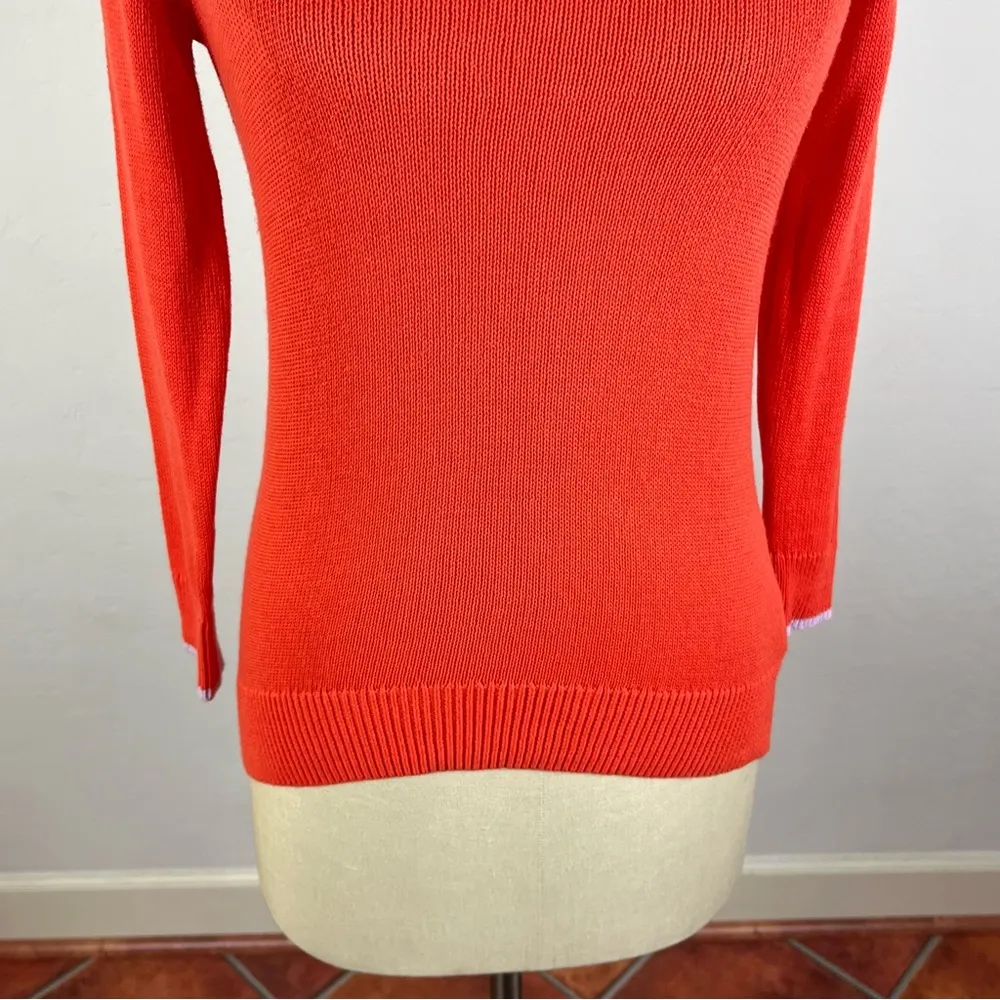 Anthropologie  Moth Orange Knit Sweater - Image 4