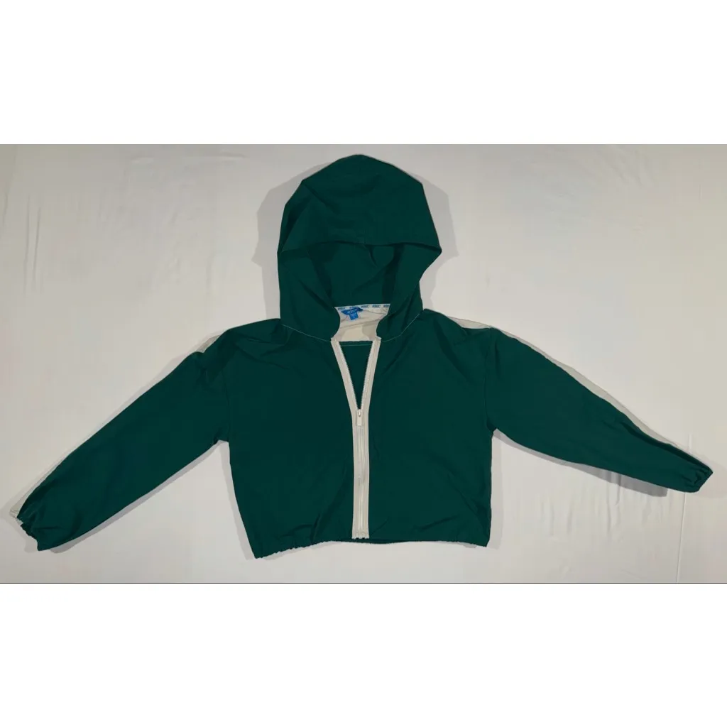 Prince Pickleball Cropped Track Jacket Athletic Zip Hoodie L Windbreaker Women Green Size L - Image 3