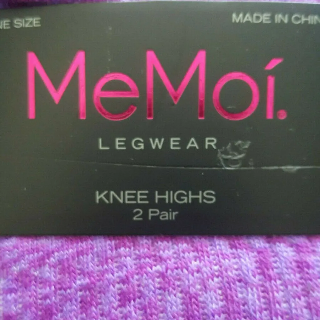 🆕MEMOI LEGWEAR KNEE HIGHS 2 PACK WOMEN SOCKS LEGWEAR MJB - Image 3