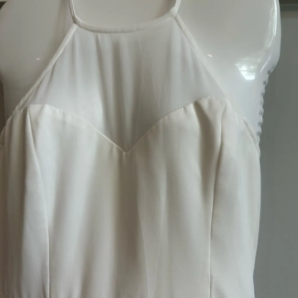 - Lulus White Halter Top Dress - Size Small - wedding, Engagement, shower dress - Image 4