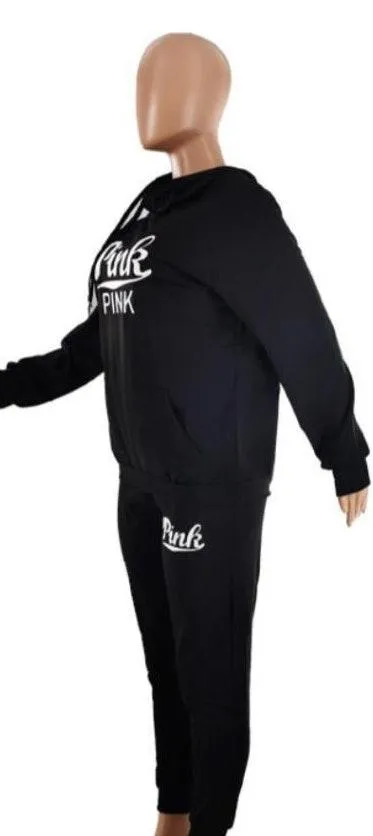 Women’s Fall Jogger Set 2 Piece Black Size XL - Image 2