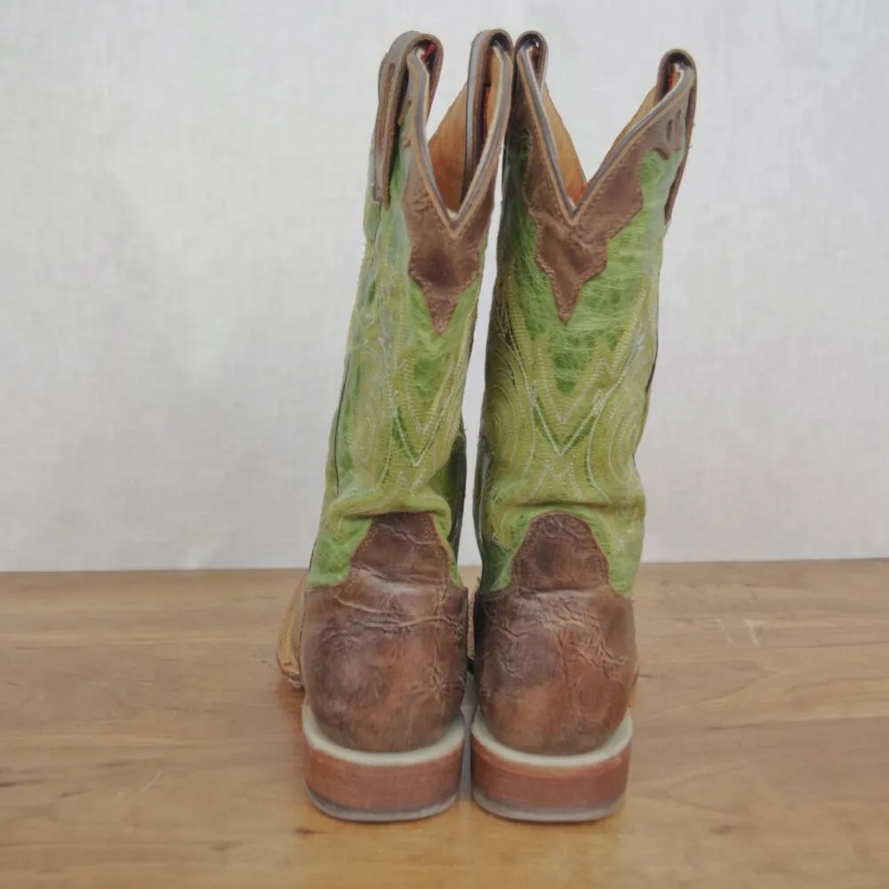 Ladies' Rocky Handhewn Leather Western Boots Size 7M Green - Image 8