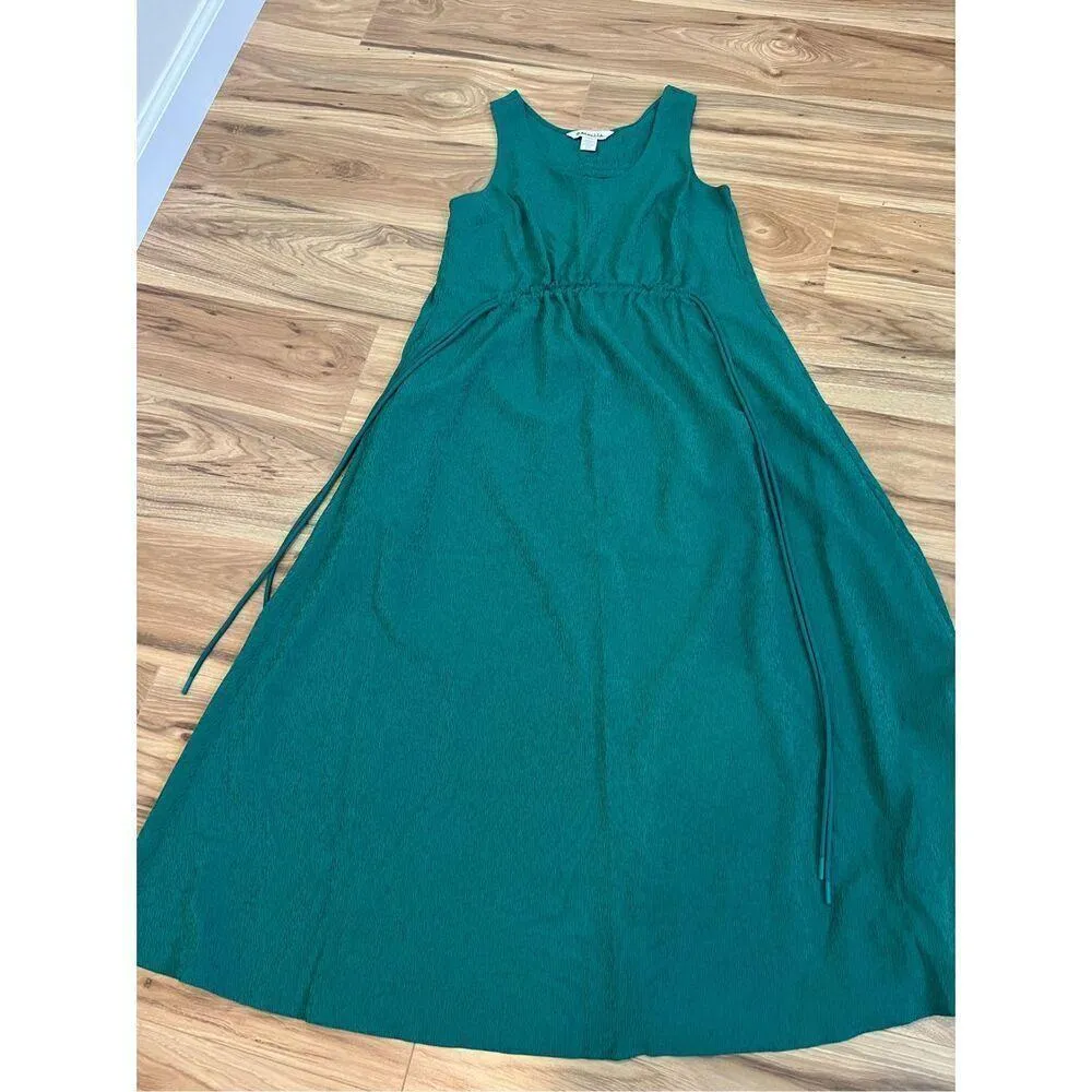 Athleta NWOT Echo Sleeveless Midi Dress Scoop Neck Lightweight Green Size XXS - Image 4