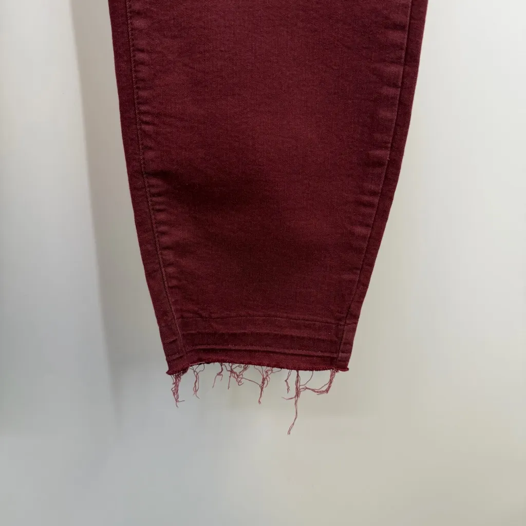 a.n.a a new approach Mid Rise Skinny Ankle jeans Autumn Burgundy size 16 NWT - Image 3