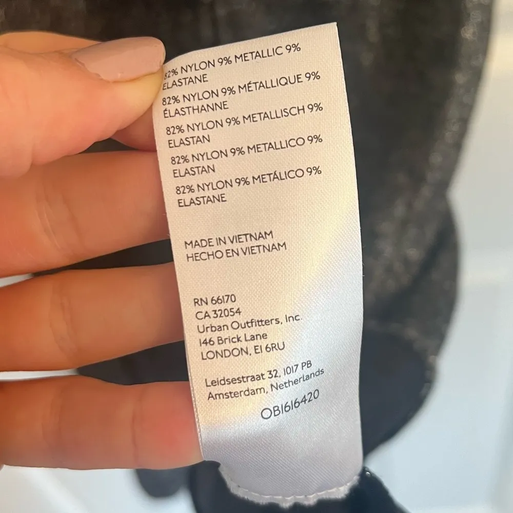 NWT UO Urban Outfitters Arna Sparkle Cut Out Midi Dress Black Noir Small - Image 13