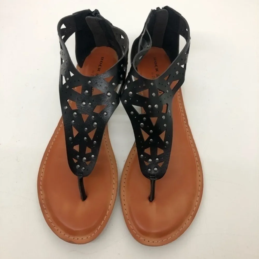Nordstrom Rock & Candy black Baylie thong sandals Size 8.5 - Image 3
