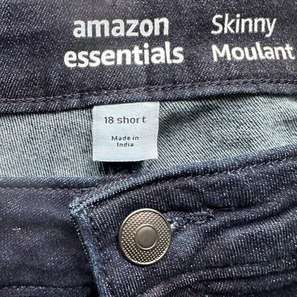 Amazon Essential Plus Size Jeans 18 Short Blue - Image 3