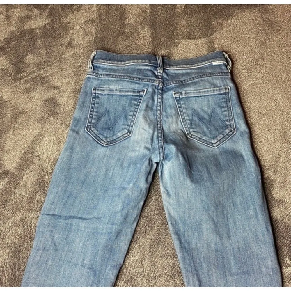 MOTHER Stunner Zip Ankle Step Fray Good Girls Do‎ Blue Jeans ( 25 ) - Image 10