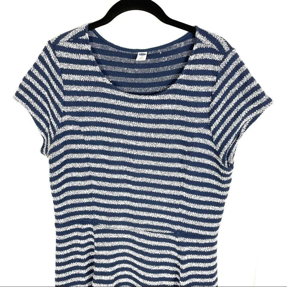 Old Navy Blue Striped A-Line Dress - Image 2