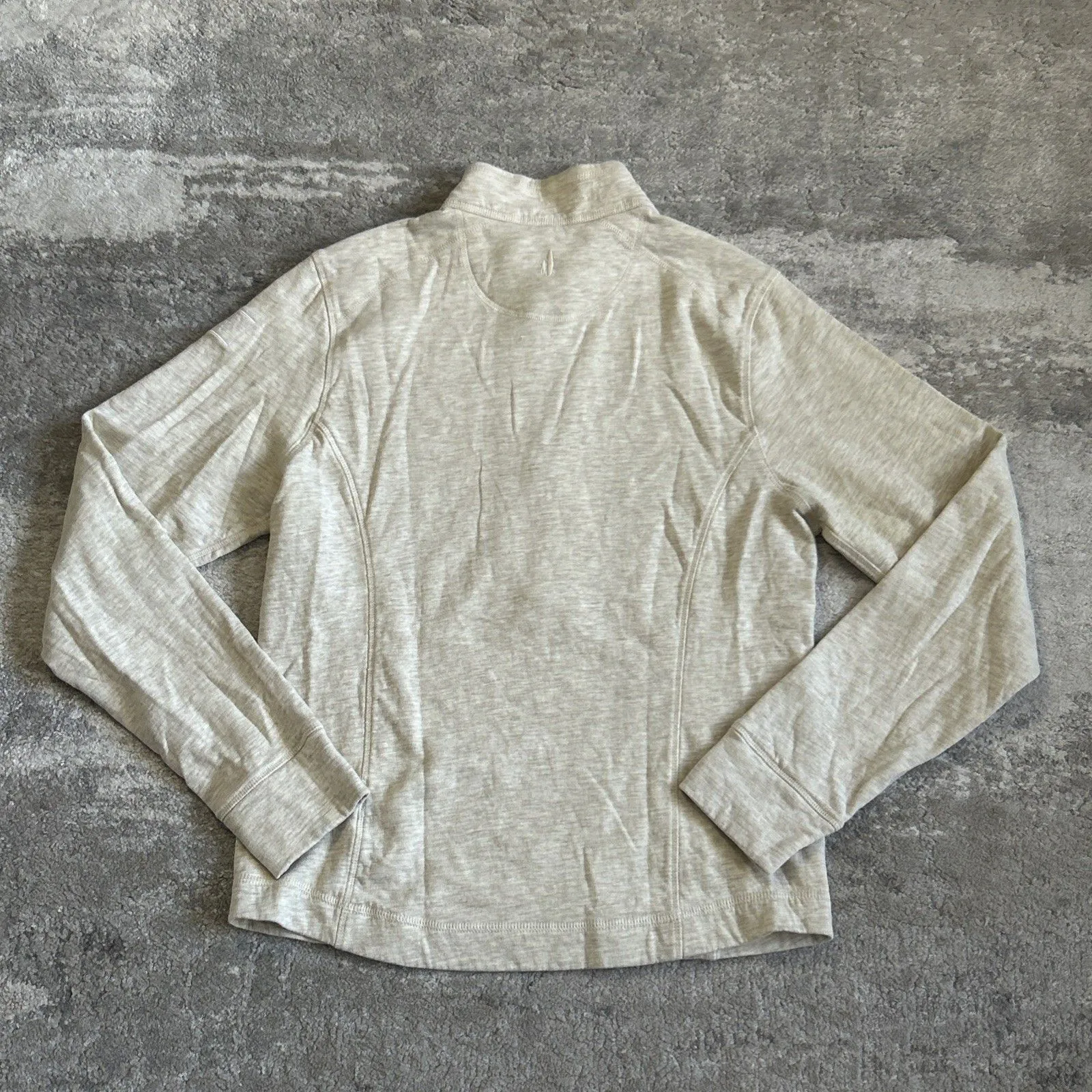 Johnnie O Kennedy 1/2 Zip Pullover Shirt Womens XL Oatmeal Beige Logo Branded - Image 7
