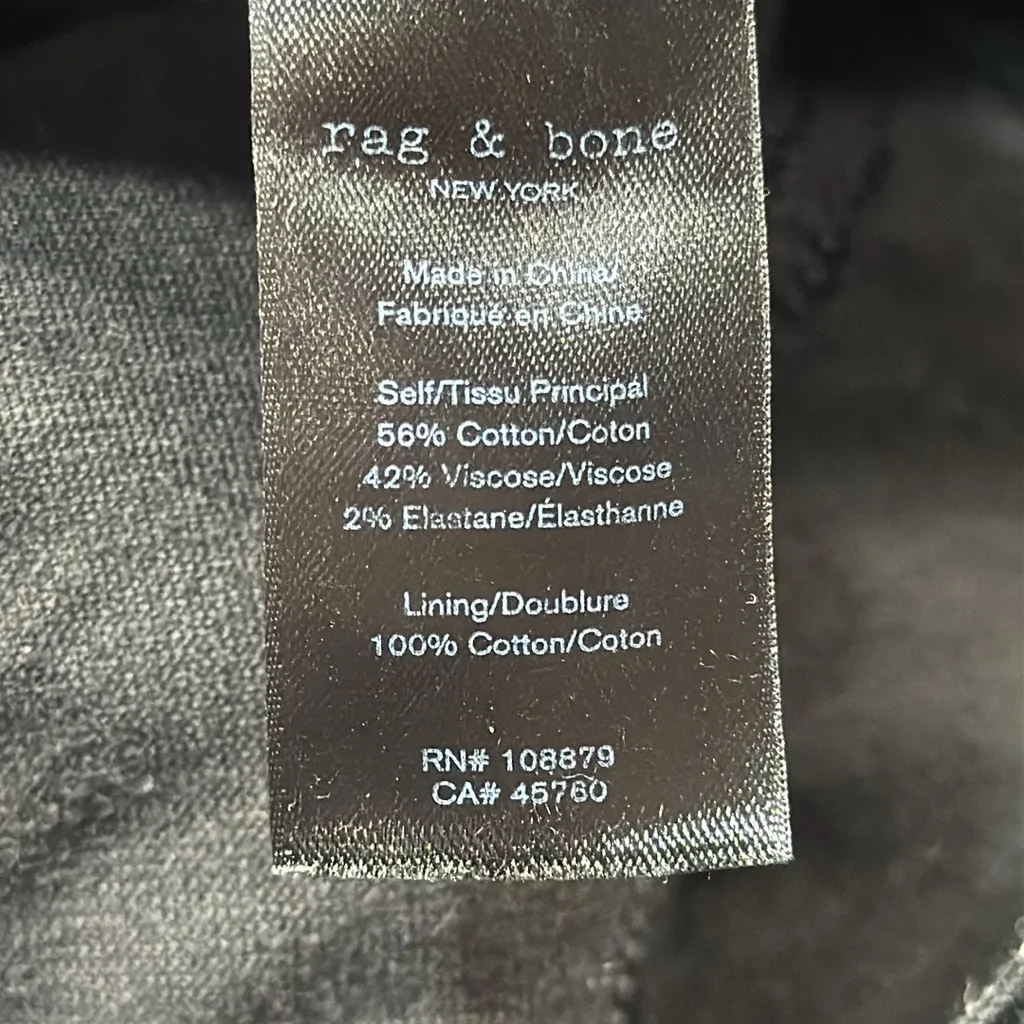 Rag & Bone Black Nina High-Rise
Zebra Animal Stripe Ankle Skinny Jeans - Image 12