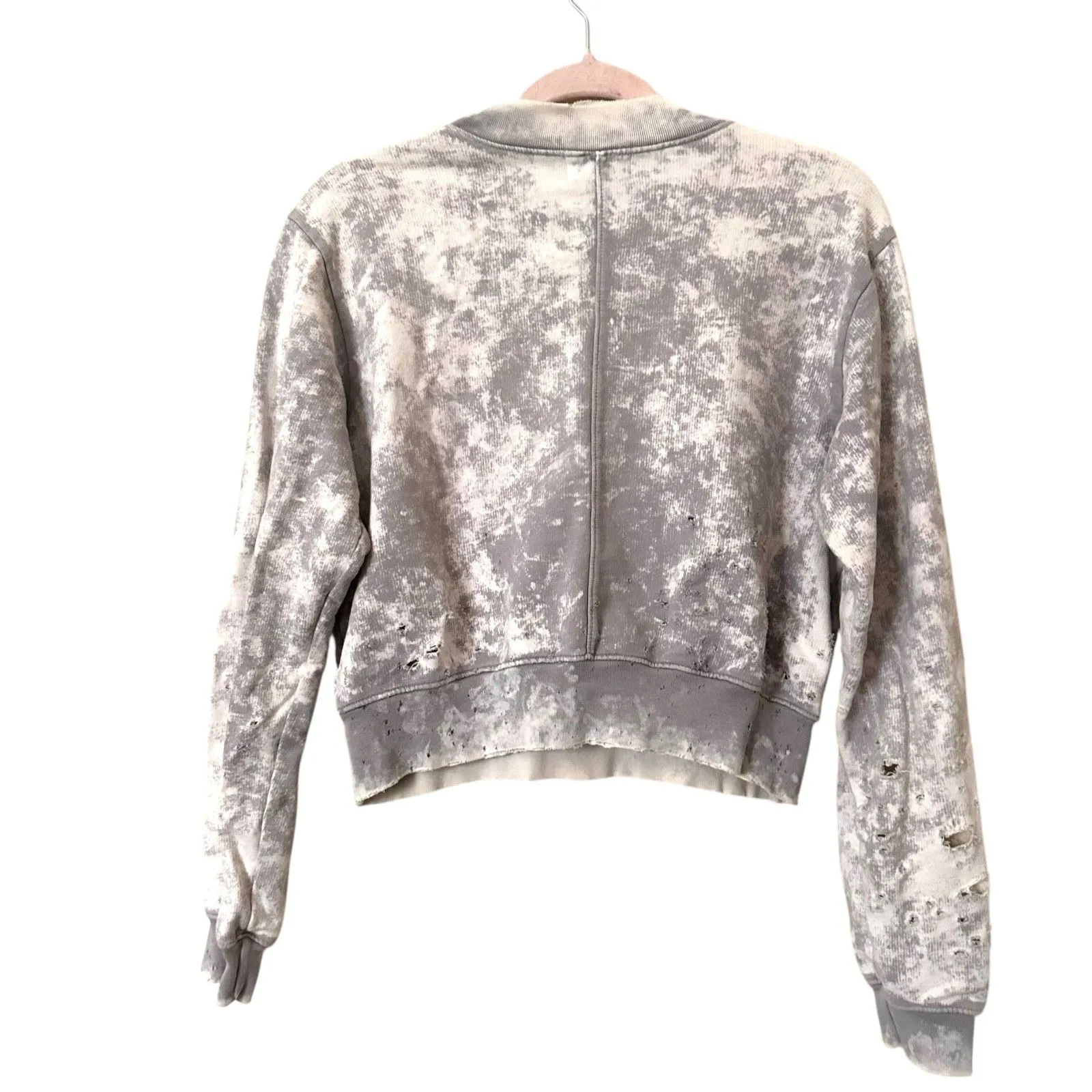 COTTON CITIZEN Tie Dye Distressed‎ Cropped Sweatshirt Medium - Image 2