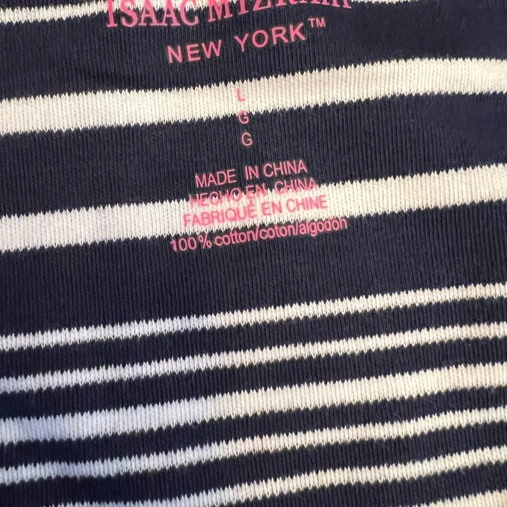 ISAAC Mizrahi New York short sleeve v-neck pullover tee black and white - Image 8