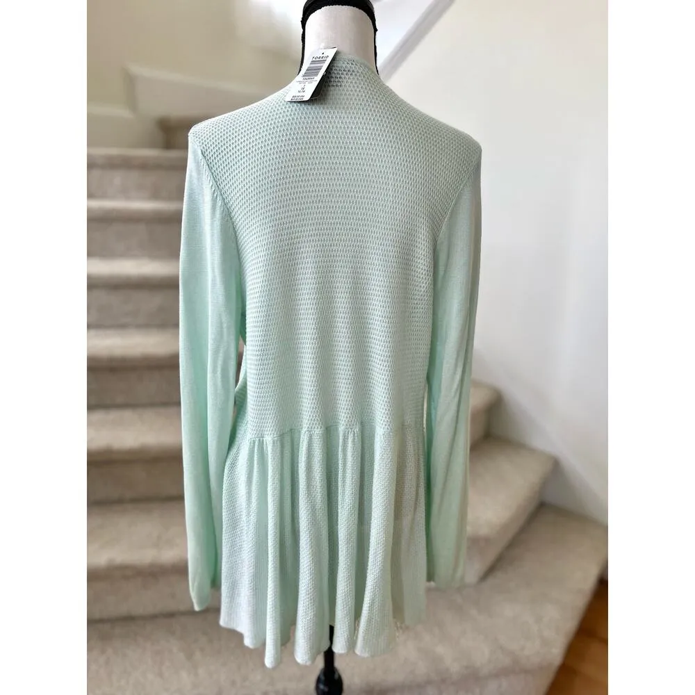 NWT Torrid Moonlight Jade Mint Green Waterfall Drape Cardigan - Image 2