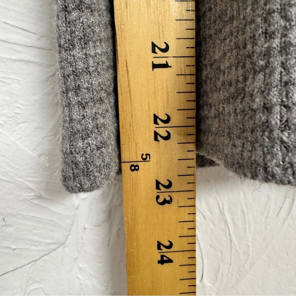 J Jill Wearever Grey Waffle Knit Short Sleeve Sweater Womens S Lagenlook Slouchy - Image 3