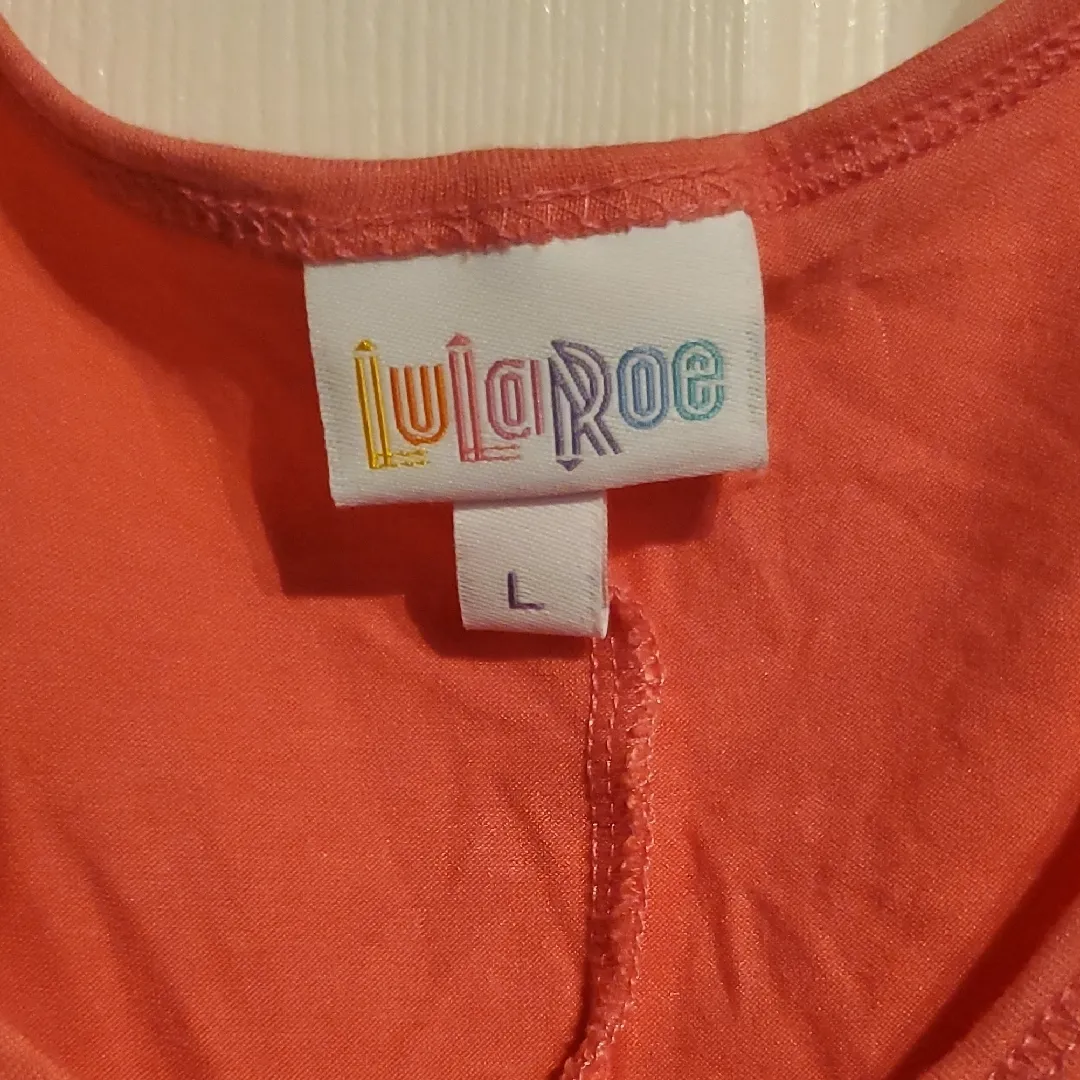 LuLaRoe Vibrant Coral Tank Top - Image 2