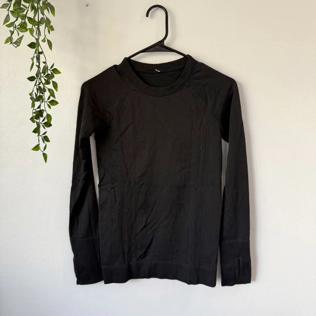 Lululemon Rest Less Long Sleeve Shirt Sz 2 - Image 2