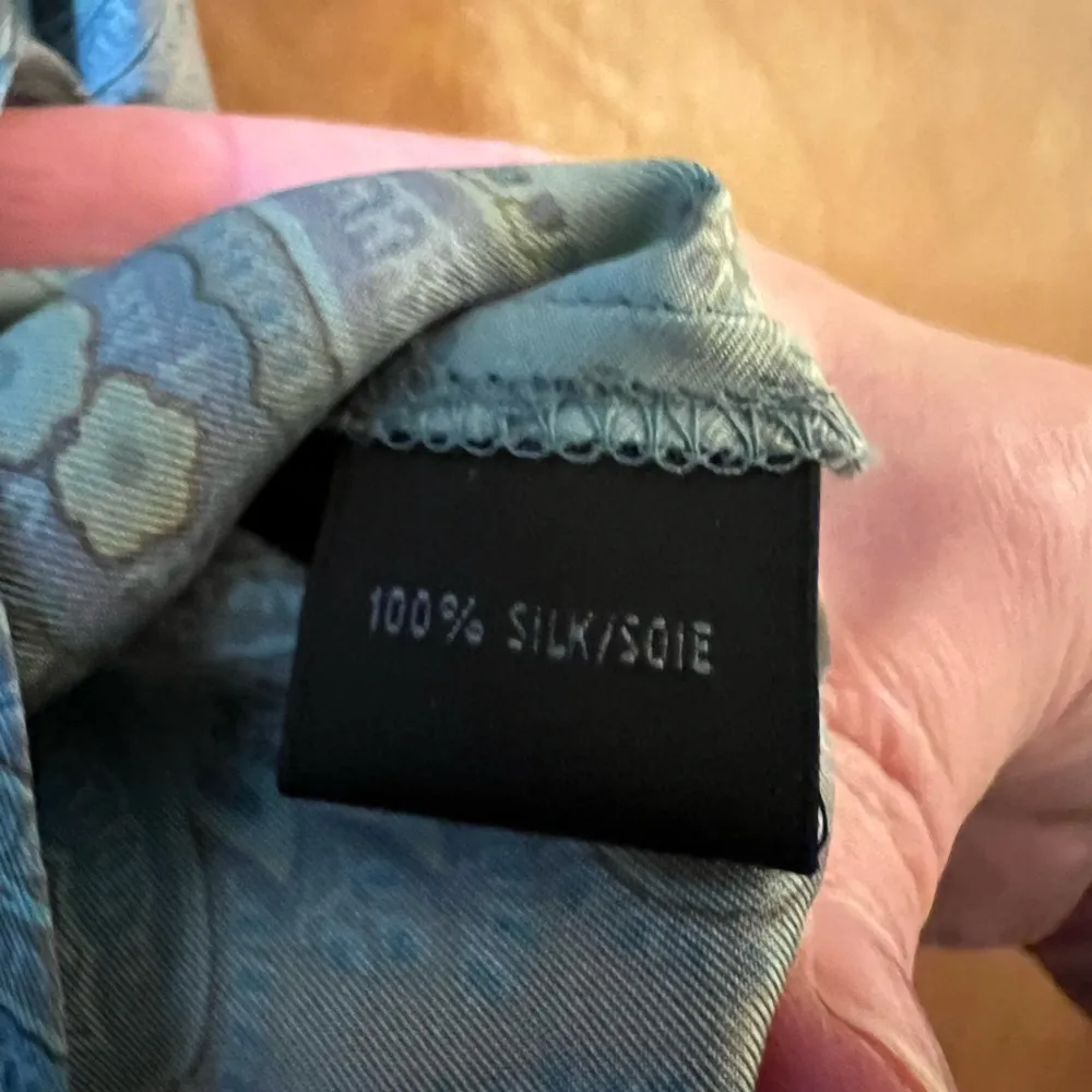 Lafayette 148 New York Button Up Short Muted Paisley Silk Long Sleeve Blouse 6 - Image 8