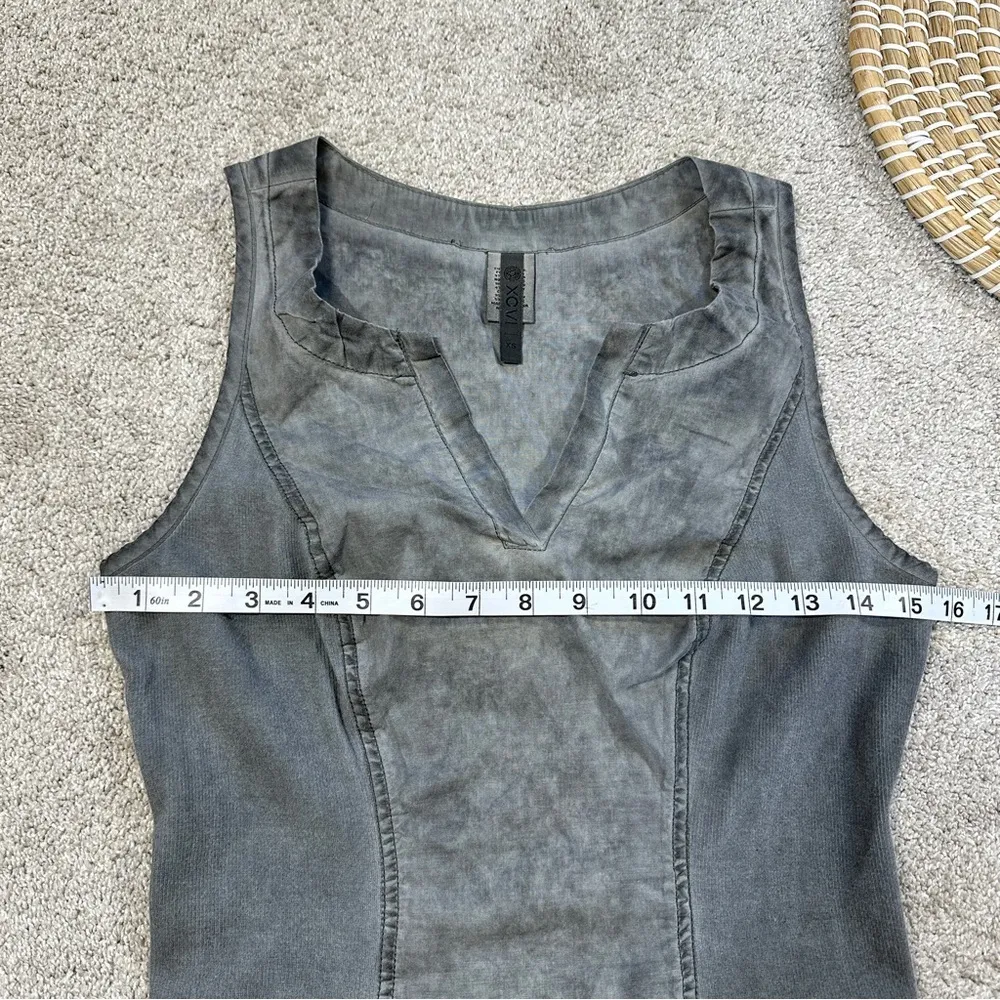 XCVI Women’s Wearable Raymond Dress Sleeveless V-Neck Ruched Gray XS - Image 10